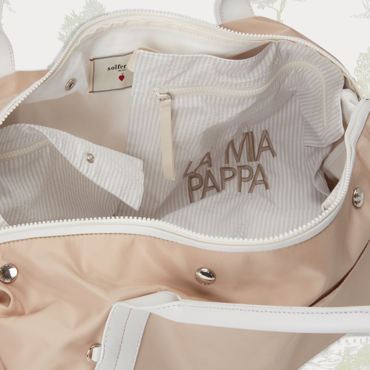 Borsa mamma Solferina rossa con sacchetti cambio con snap le Tate