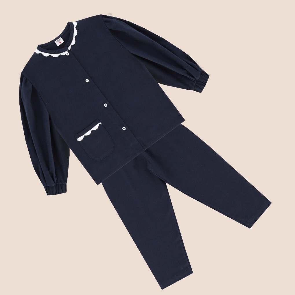 pigiamini pippi blu quadrato Pochette rossa con coccinella