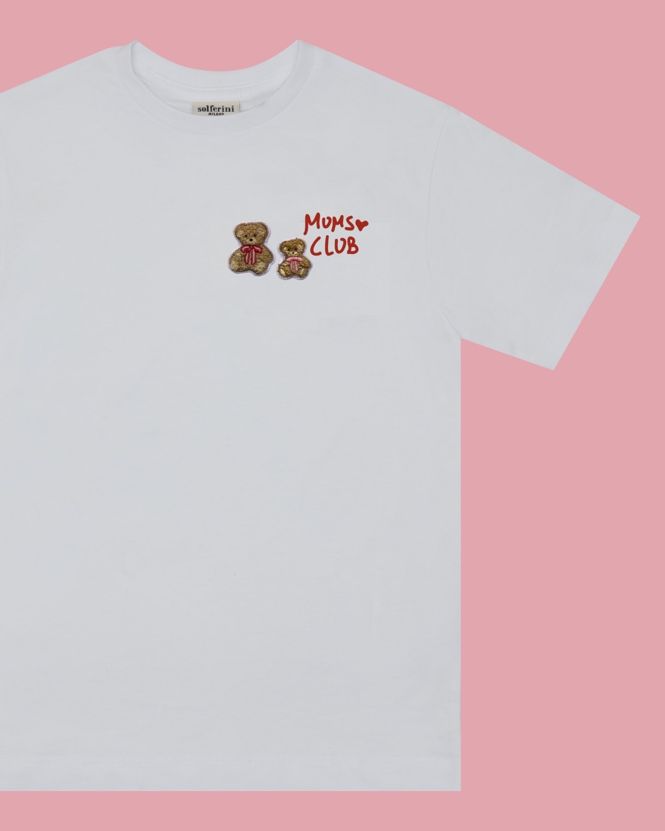 Pochette beige con fiocco verde acqua